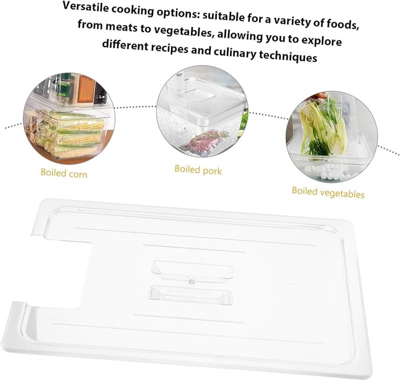 Sous Vide Lid Cover Transparent Vacuum Sealer For Slow Cooker Temperature Maintenance - Image 3